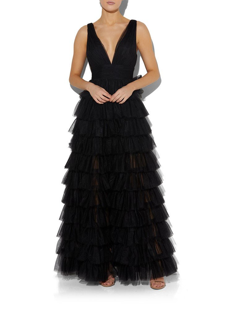 Bcbg black outlet tulle gown