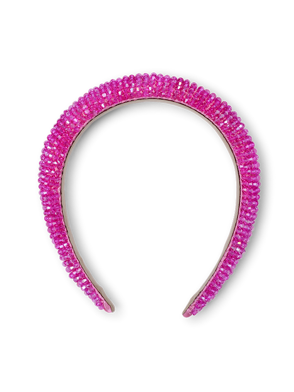 Ainsley Hot Pink Beaded Headband