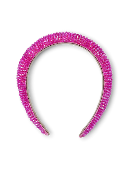 Ainsley Hot Pink Beaded Headband