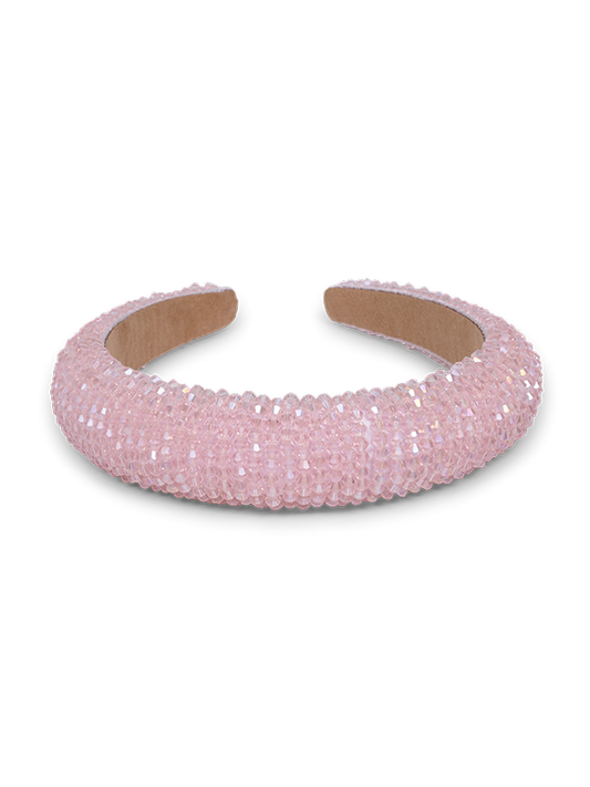 Ainsley Pink Beaded Headband