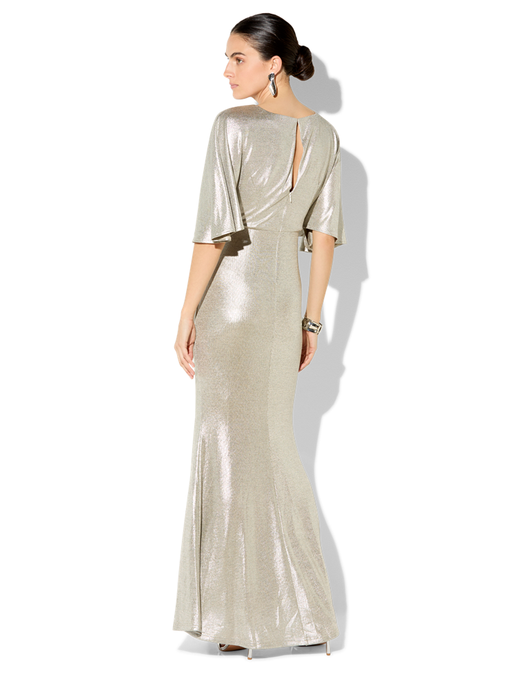 Amira Mink Metallic Gown