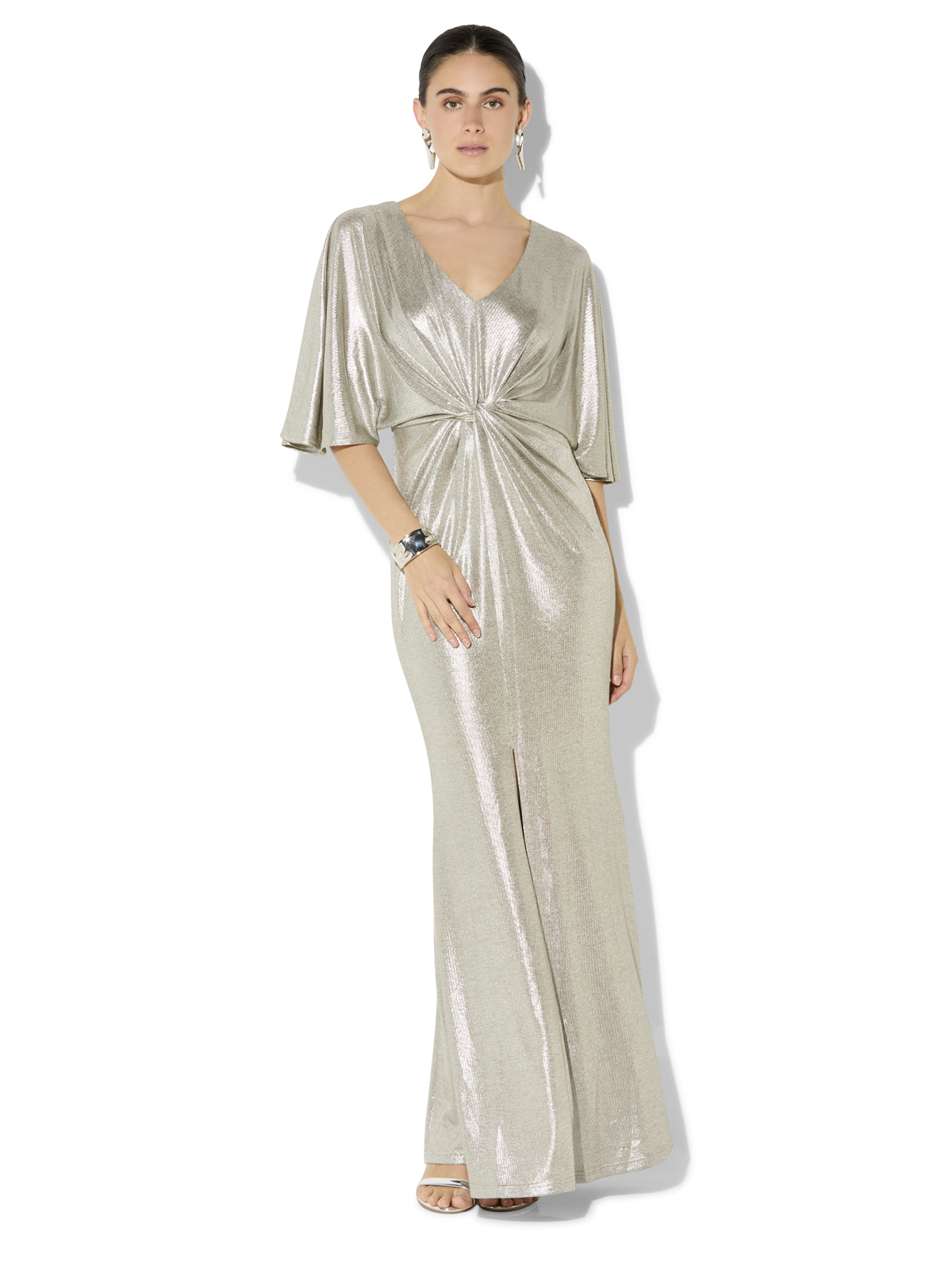 Amira Mink Metallic Gown