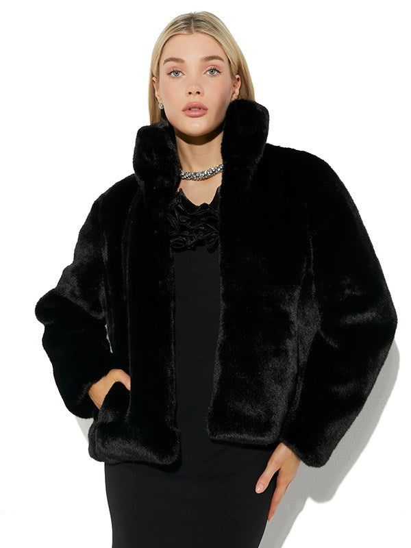 Furlina Black Faux Fur Jacket