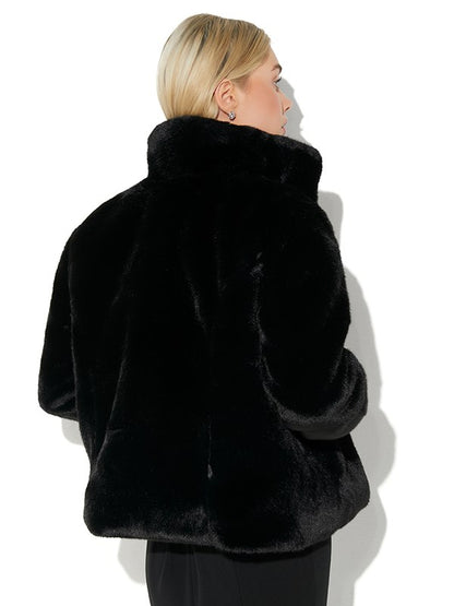 Furlina Black Faux Fur Jacket