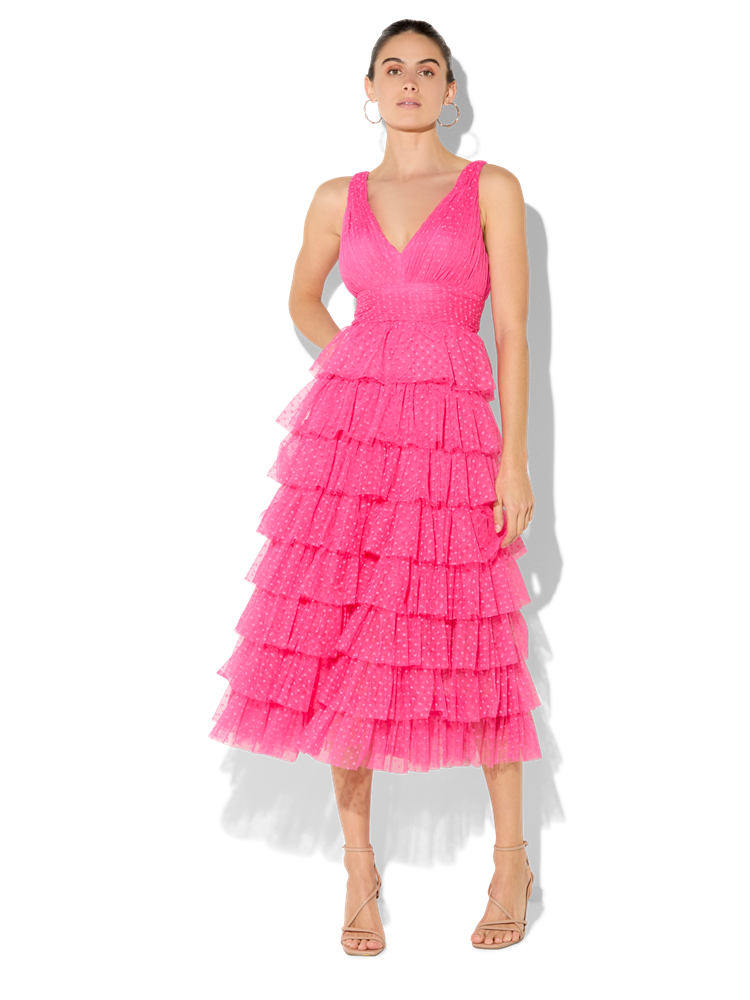 Bambini Hot Pink Cocktail Dress