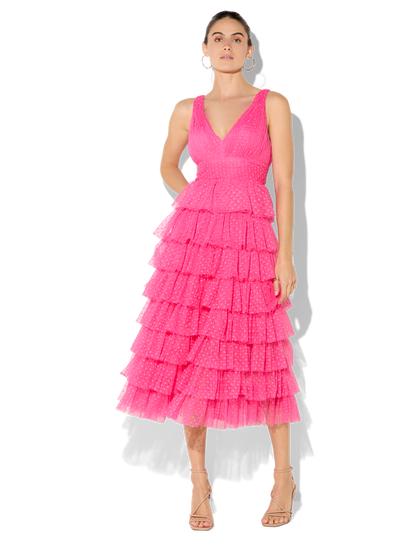 Bambini Hot Pink Cocktail Dress