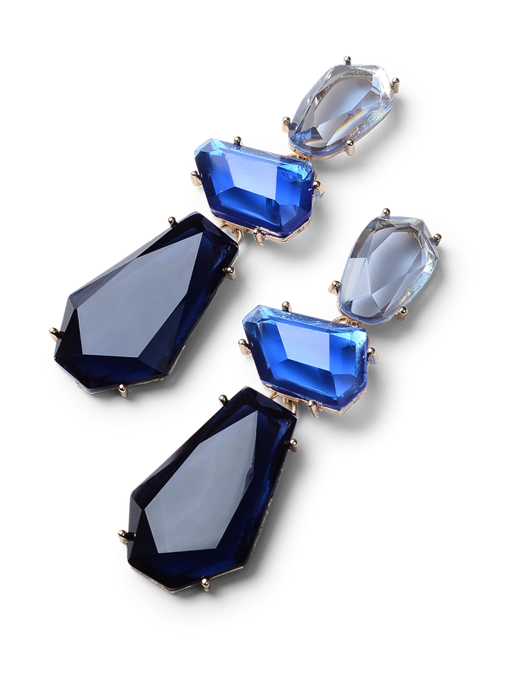 Gwen Blue Drop Earrings