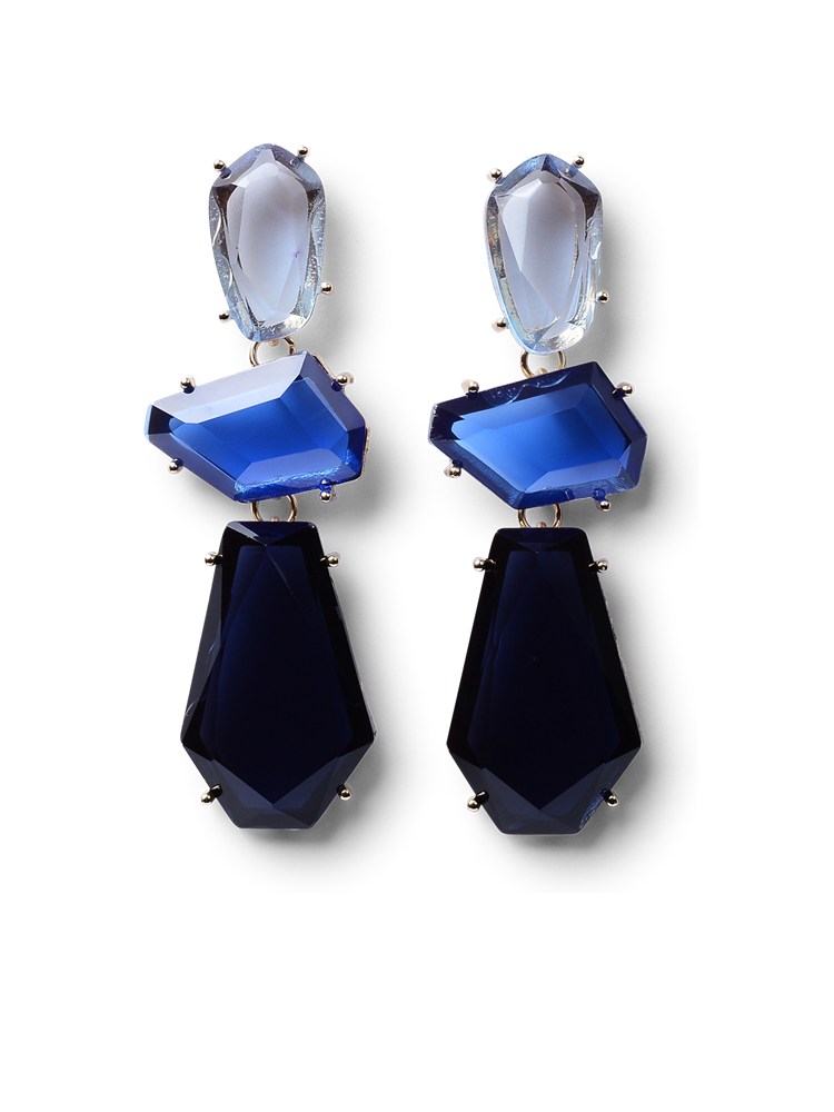 Gwen Blue Drop Earrings