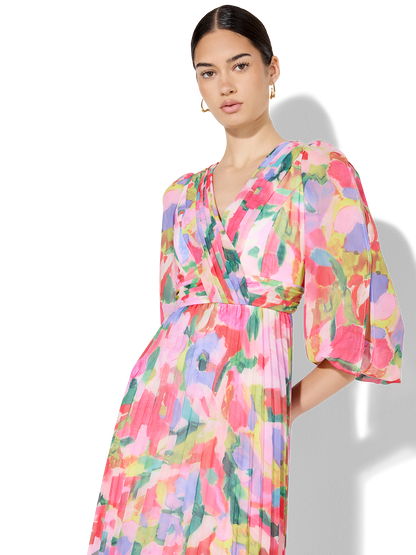 Costella Printed Pleat Dress