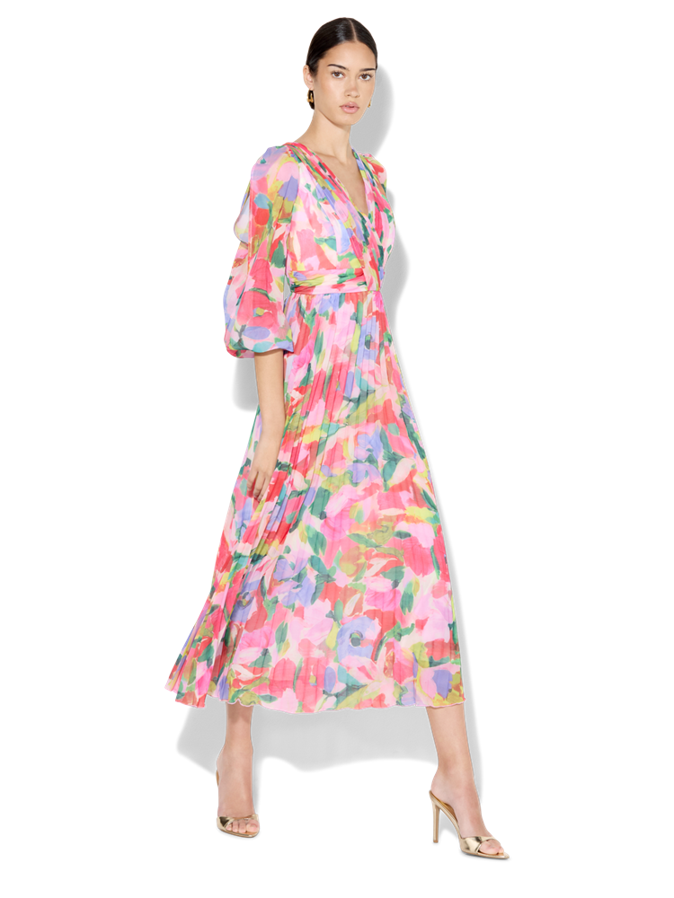 Costella Printed Pleat Dress