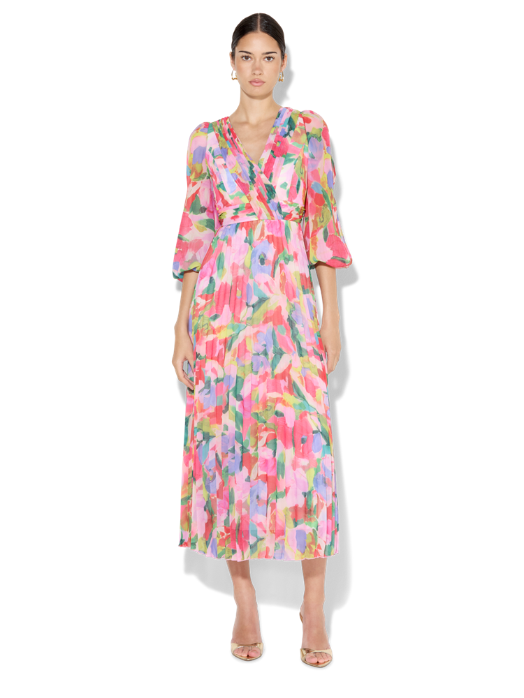 Costella Printed Pleat Dress