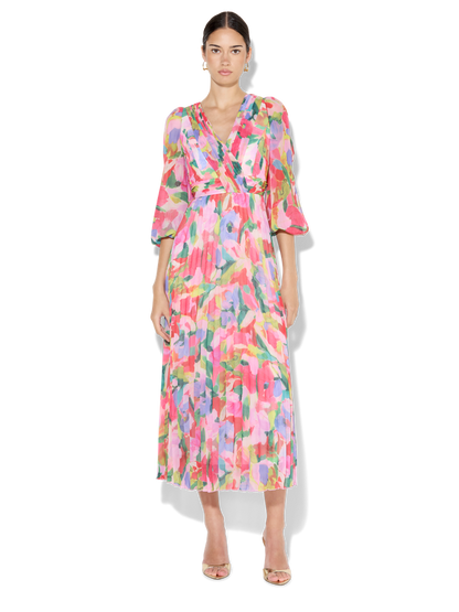 Costella Printed Pleat Dress