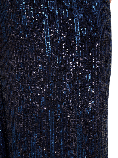 Della Navy Sequin Gown