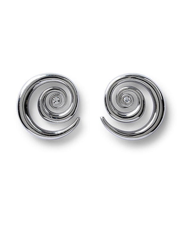 Dove Silver Spiral Earrings