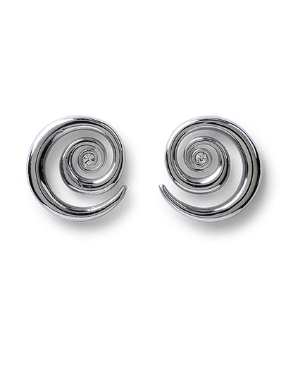 Dove Silver Spiral Earrings