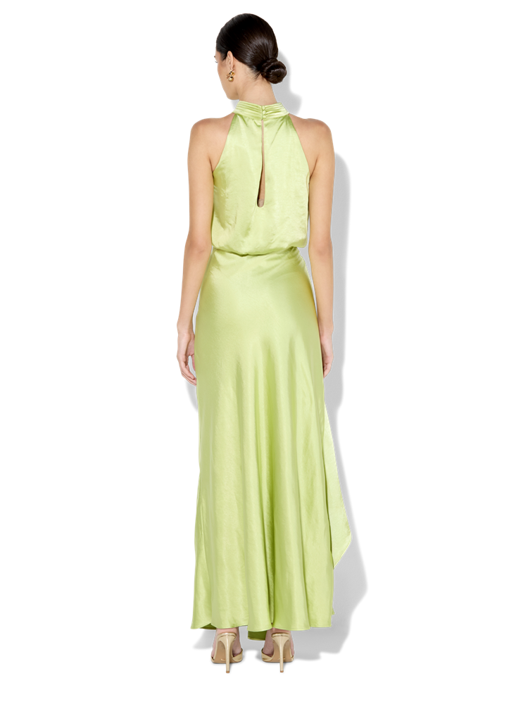 Emery Matcha Satin Gown