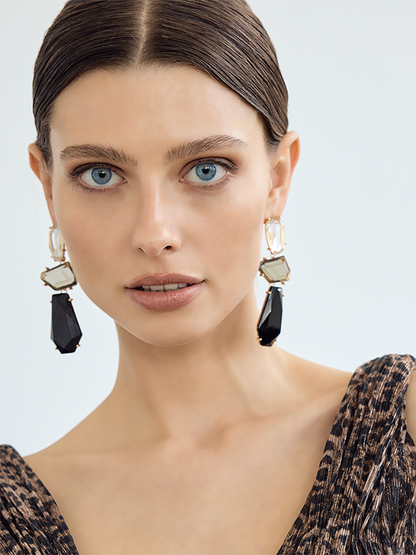 Gwen Black Drop Earrings