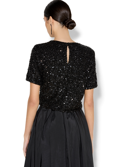 Ginger Black Sequin Top