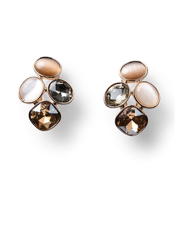 Helen Mink Cluster Earrings