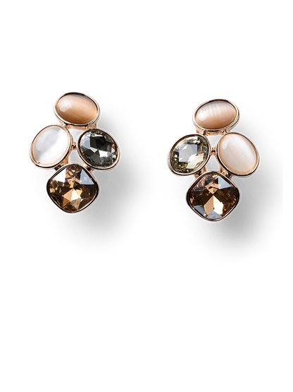 Helen Mink Cluster Earrings