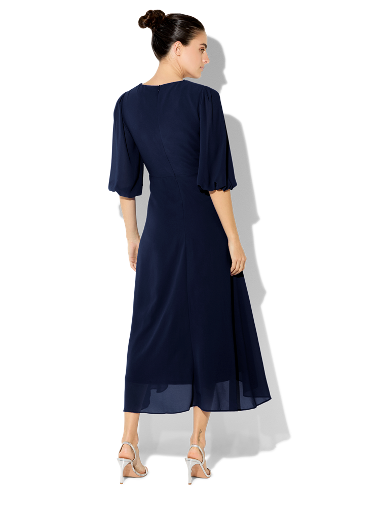 Jones Navy Chiffon Dress