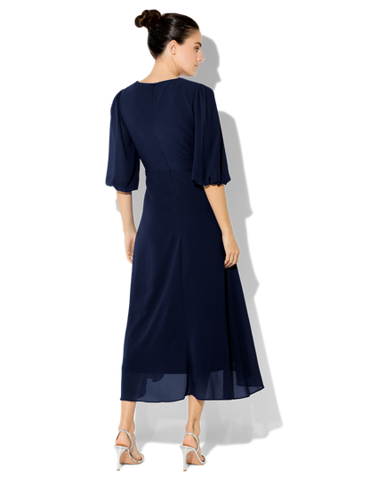 Jones Navy Chiffon Dress