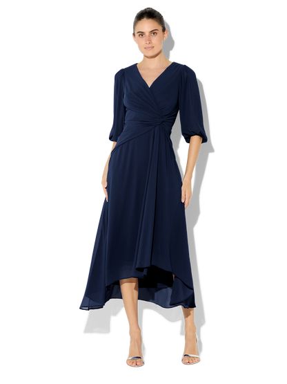 Jones Navy Chiffon Dress