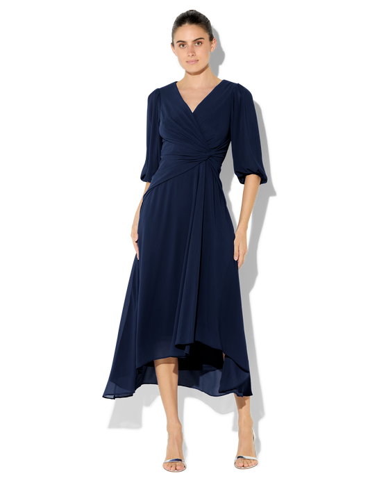 Jones Navy Chiffon Dress