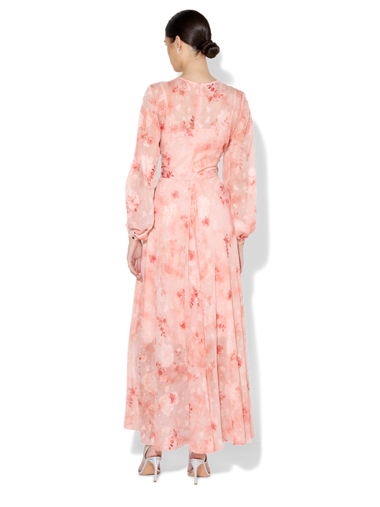 Keira Coral Printed Dress