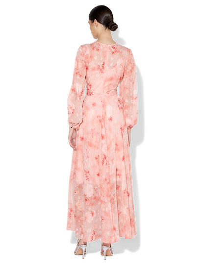 Keira Coral Printed Dress