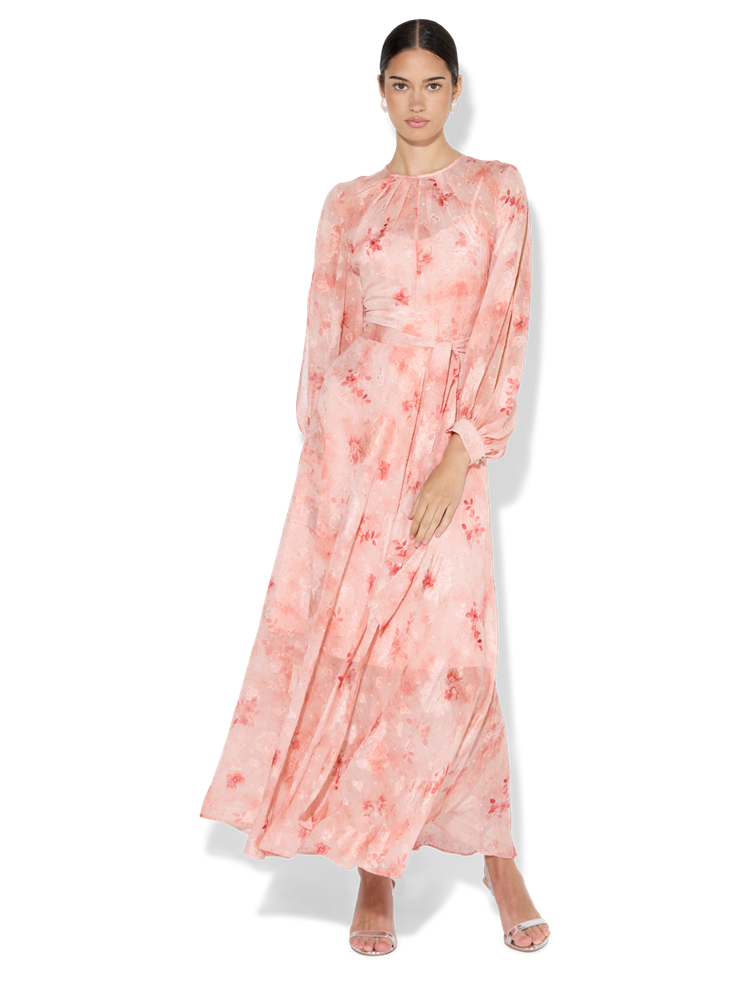 Keira Coral Printed Dress