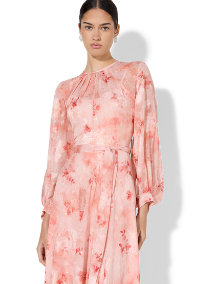 Keira Coral Printed Dress