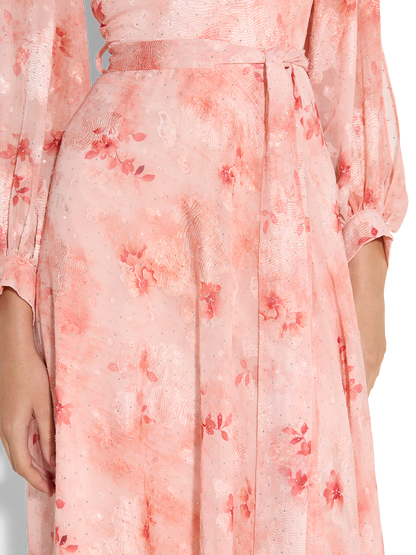 Keira Coral Printed Dress