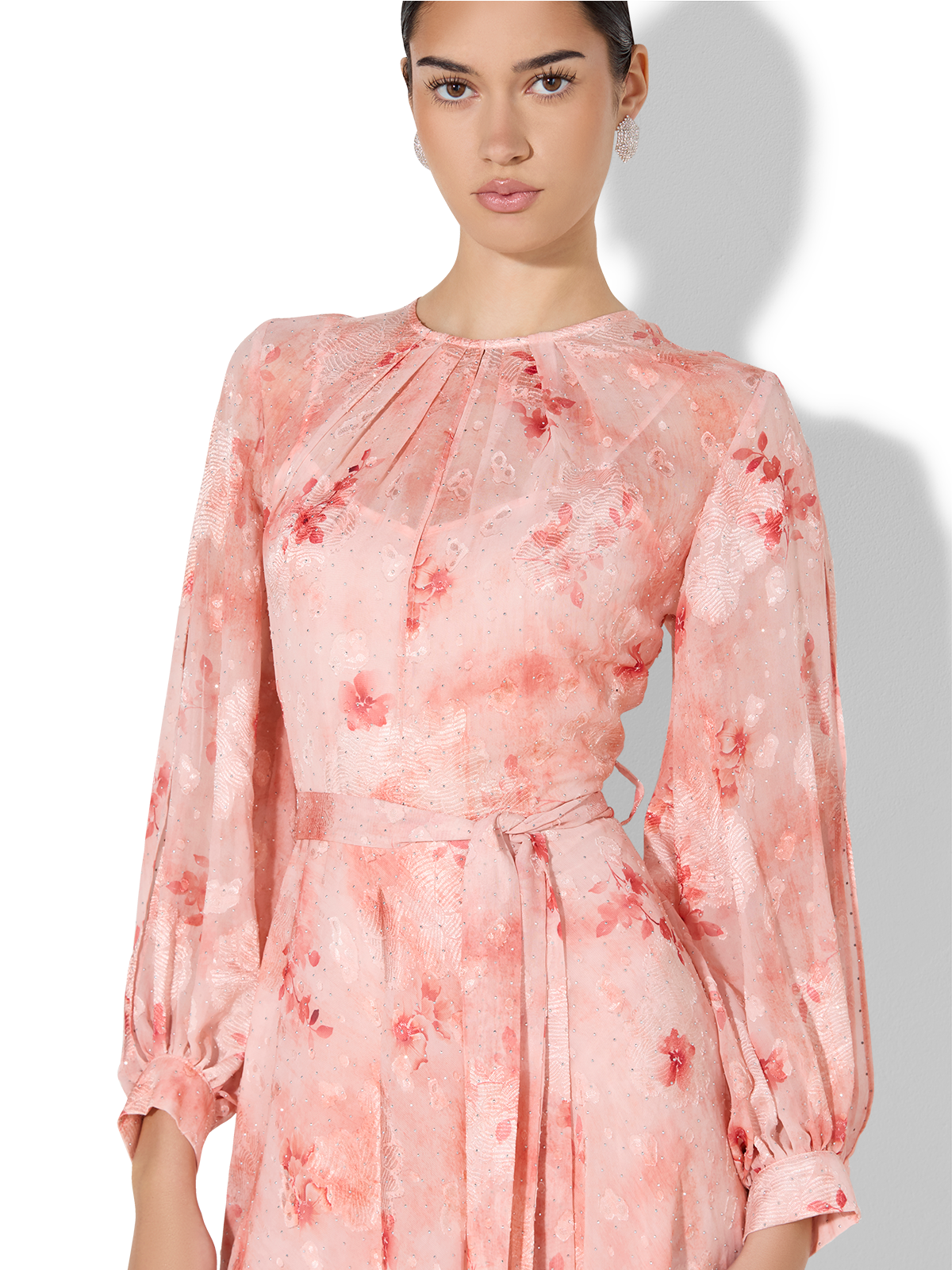 Keira Coral Printed Dress