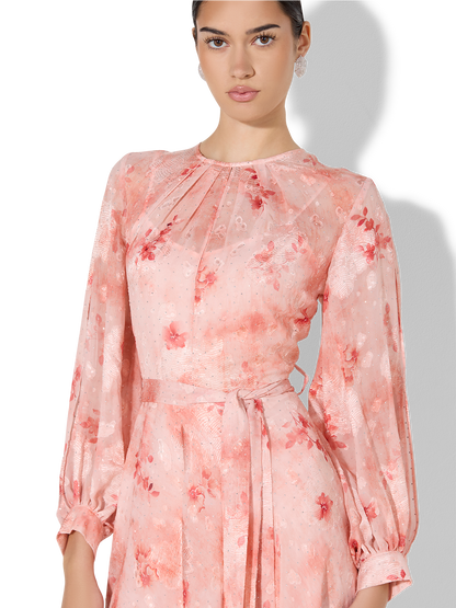 Keira Coral Printed Dress