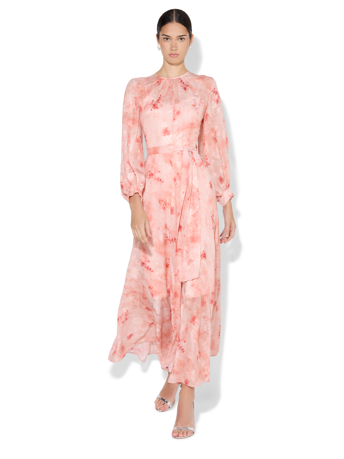 Keira Coral Printed Dress