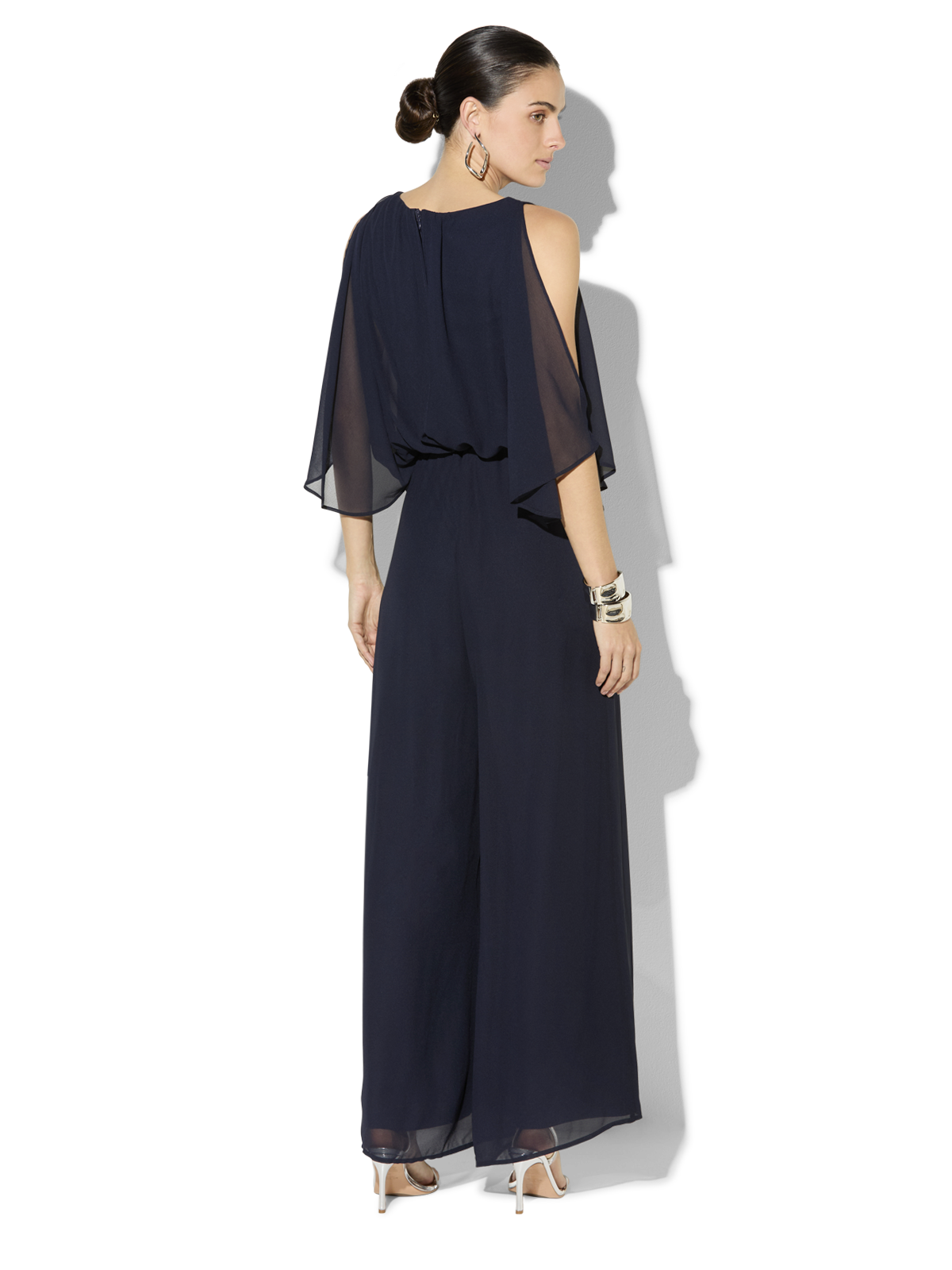 Navy chiffon jumpsuit online