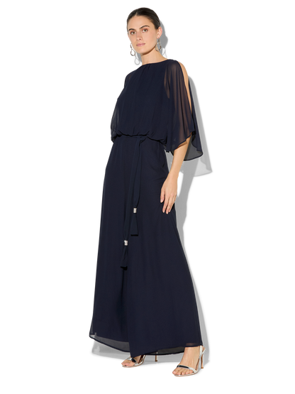 Lucien Navy Chiffon Jumpsuit