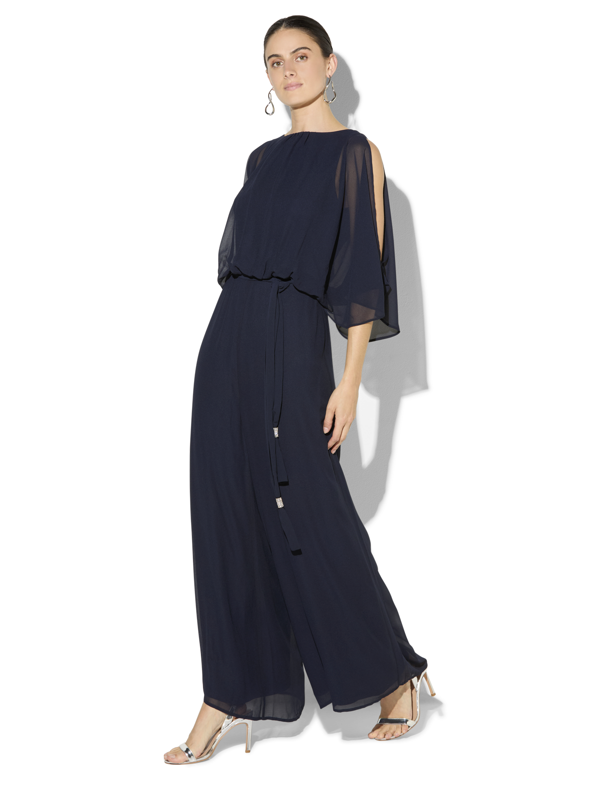 Lucien Navy Chiffon Jumpsuit