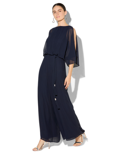 Lucien Navy Chiffon Jumpsuit