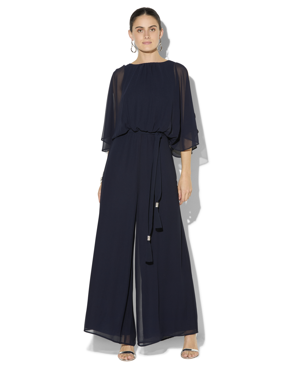 Lucien Navy Chiffon Jumpsuit