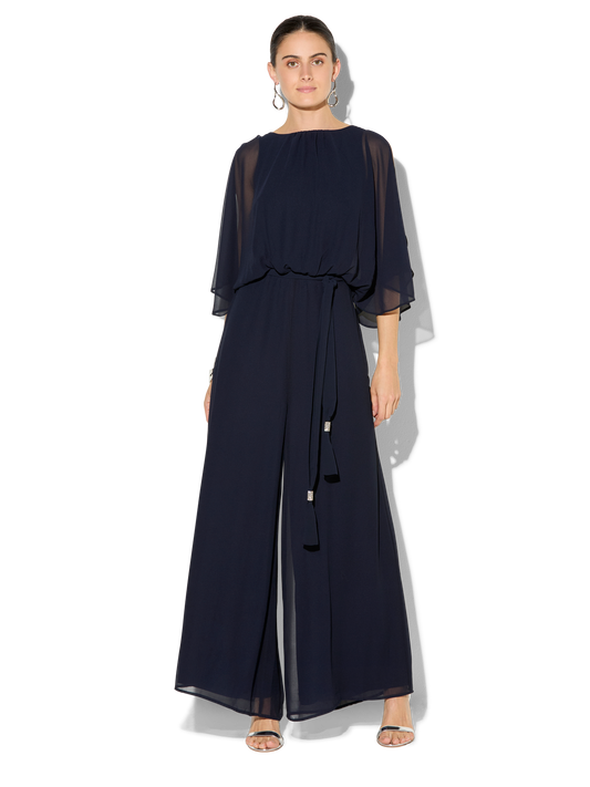 Lucien Navy Chiffon Jumpsuit