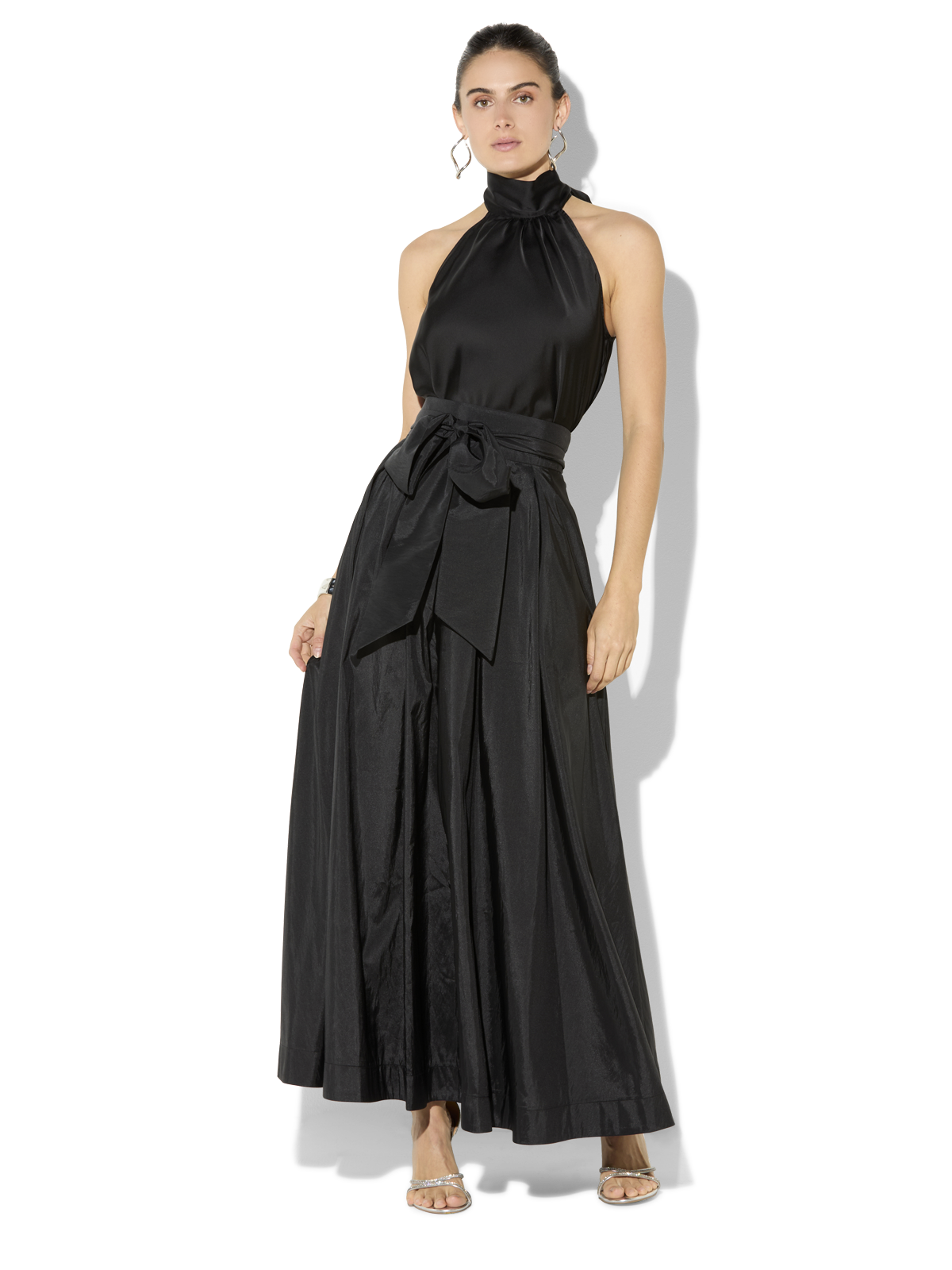 Lux Black Taffeta Skirt