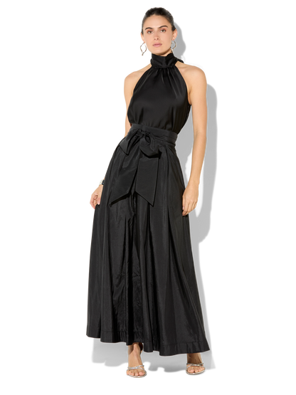 Lux Black Taffeta Skirt