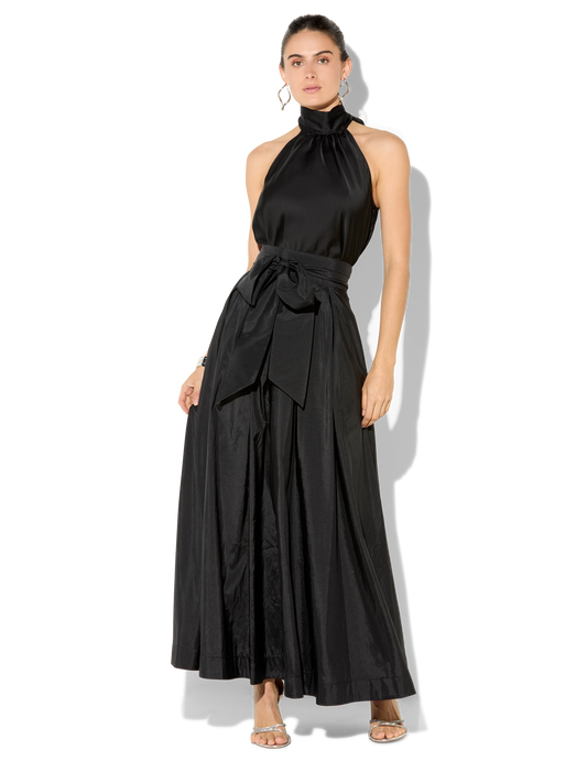 Lux Black Taffeta Skirt