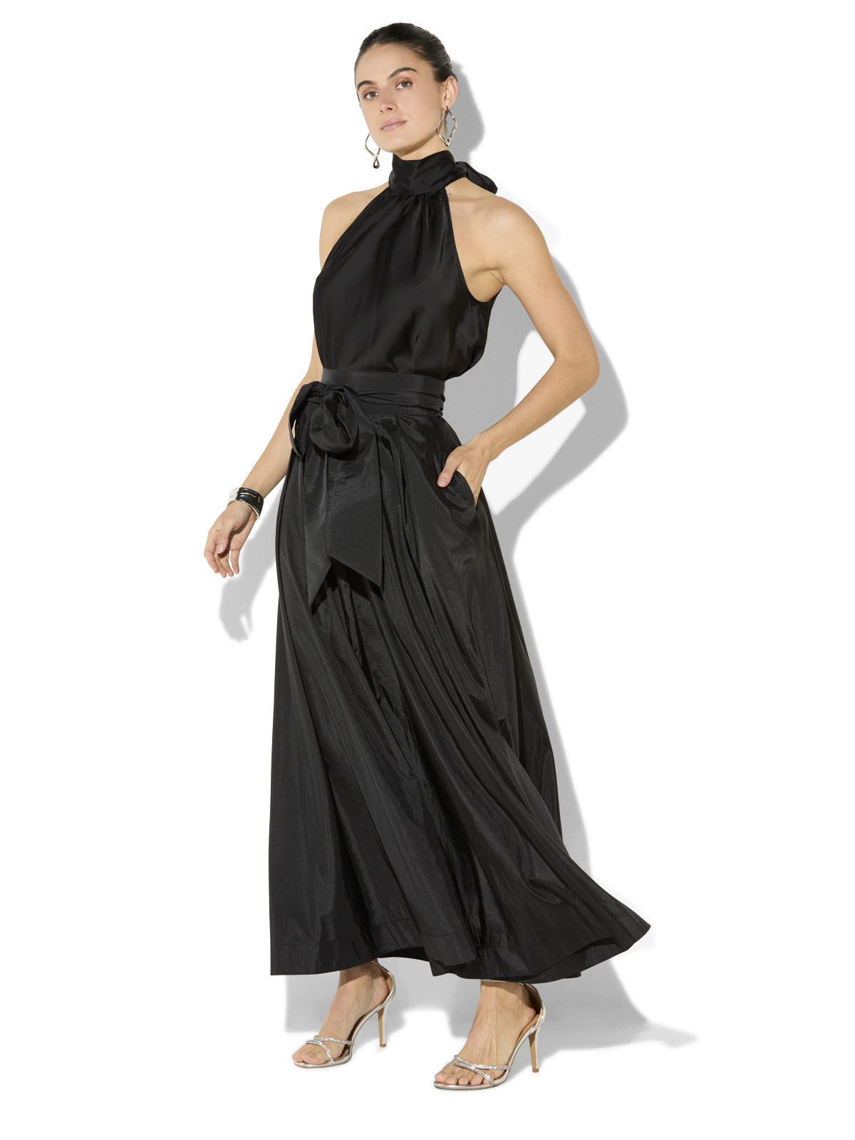 Lux Black Taffeta Skirt