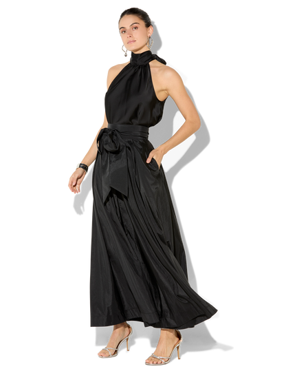 Lux Black Taffeta Skirt