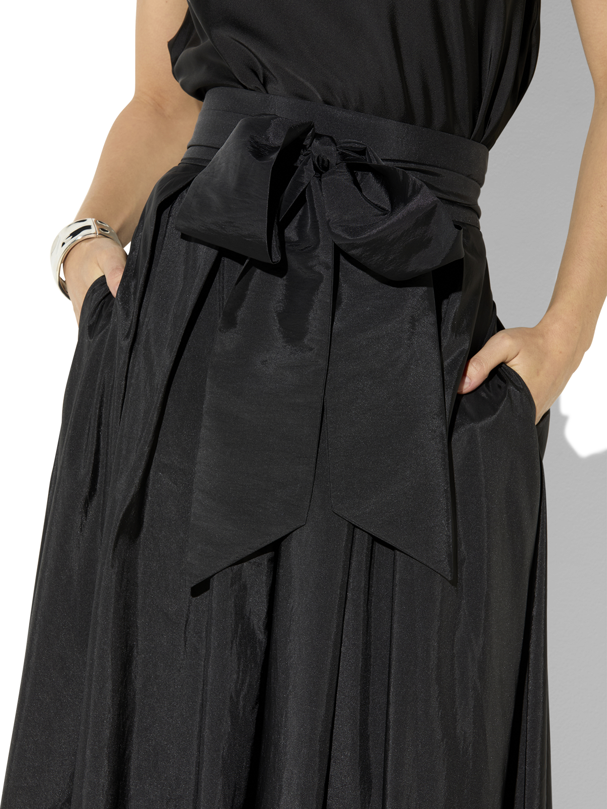 Lux Black Taffeta Skirt