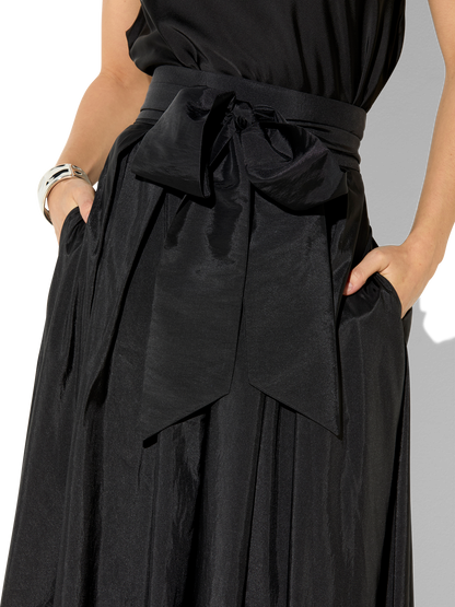 Lux Black Taffeta Skirt