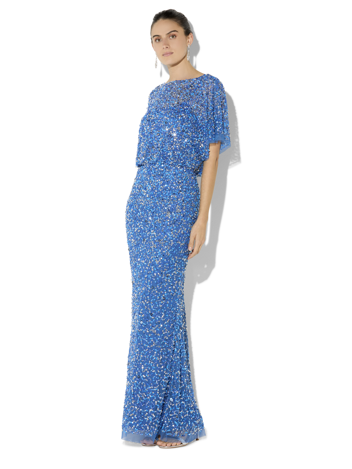 Mimi Marine Hand Beaded Gown